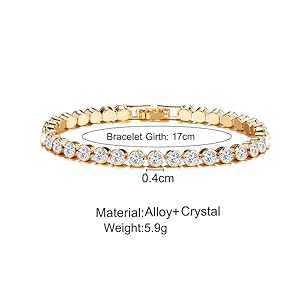 アクセサリー Glitter Luxury Tennis Bracelet 20cm アクセサリー Glitter Luxury Tennis Bracelet 20cm Amazon.com